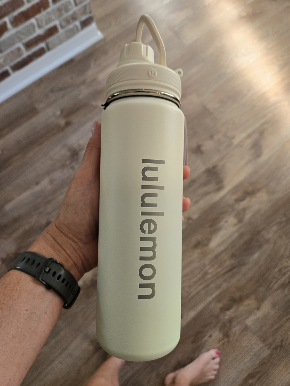 lululemon athletica Cream To Light Green Flip-Top Sport Bottle